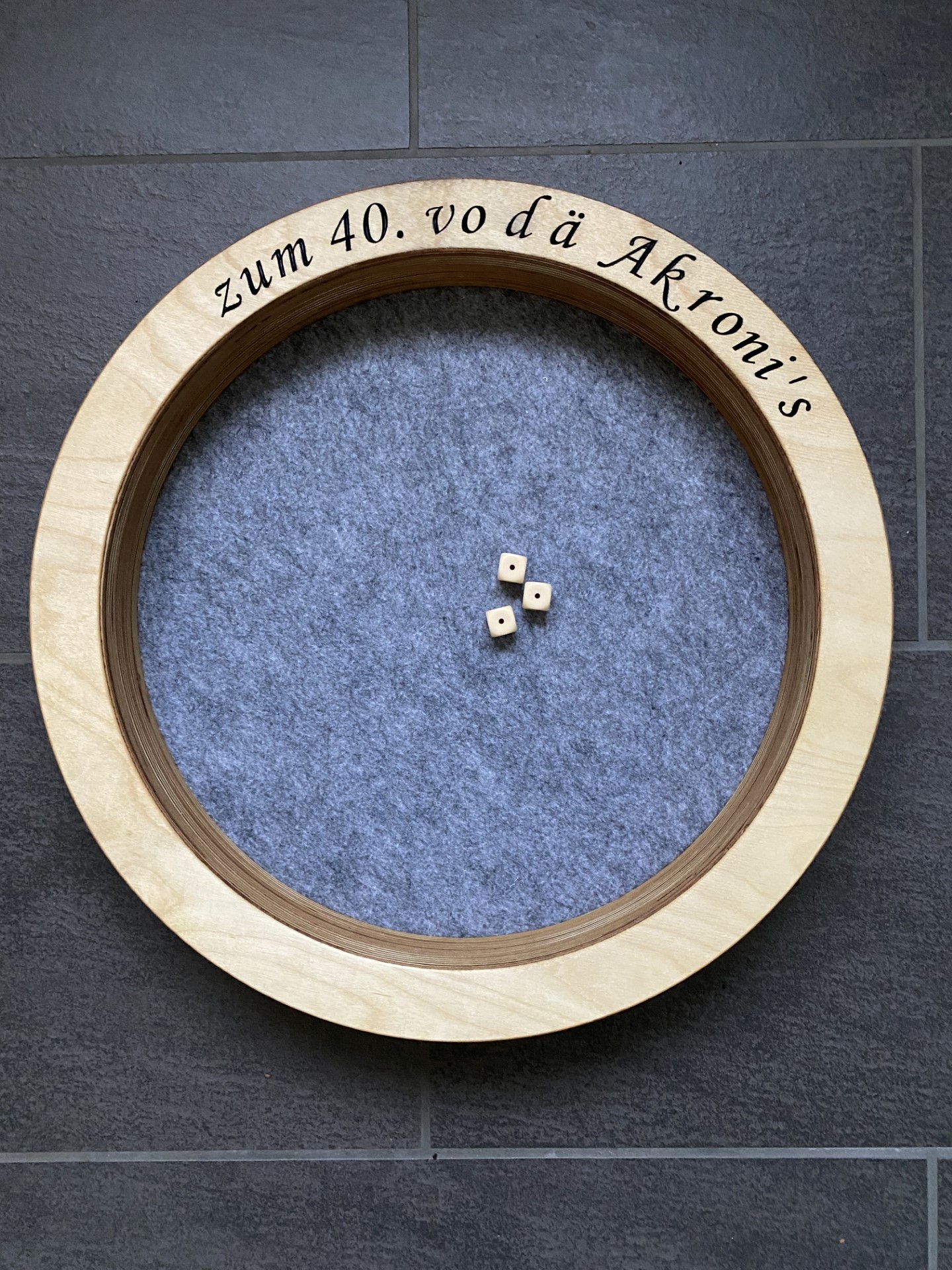 Würfelbrett personalisiert