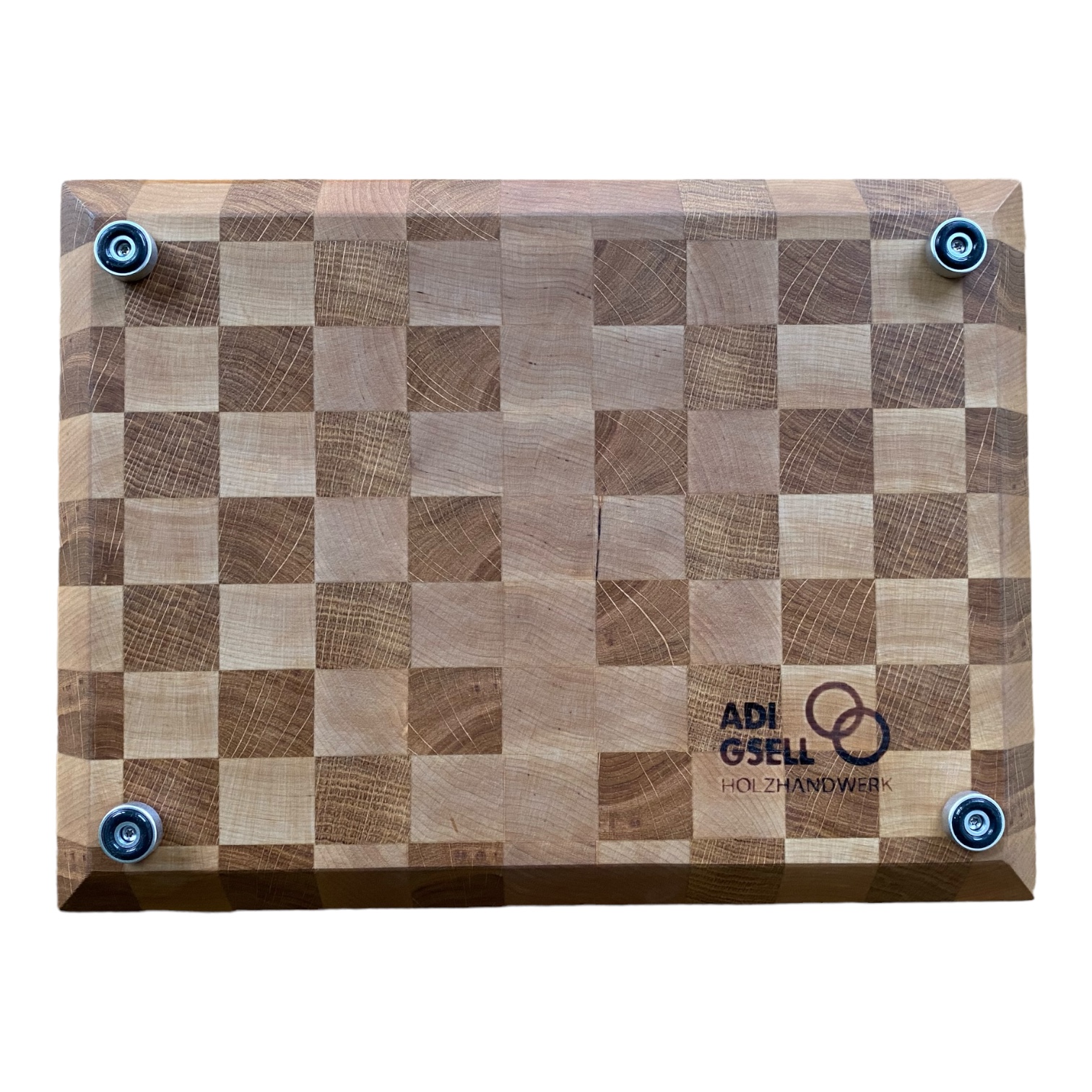 Stirnholz Schneidebrett Eiche / Birke mittel – Bild 2